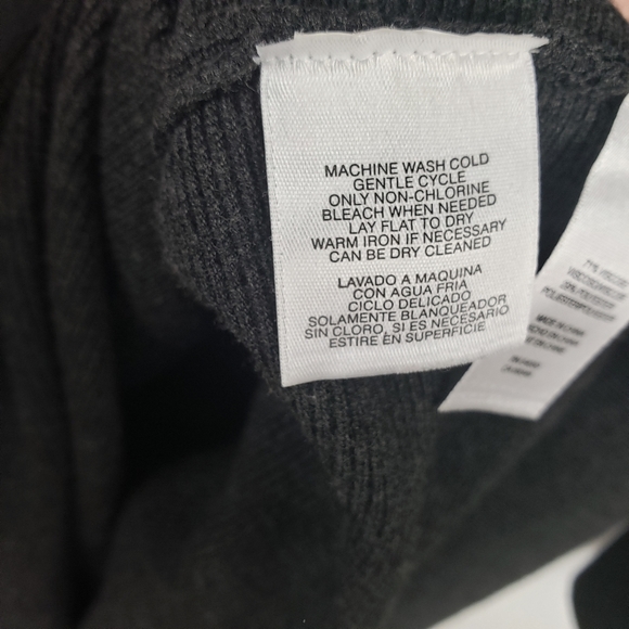 JONES NEW YORK  Grey Sweater Dress Ribbed Knit Long Sleeve - Picture 10 of 10